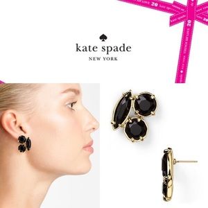 Kate Spade Cluster Gold and Black Studs